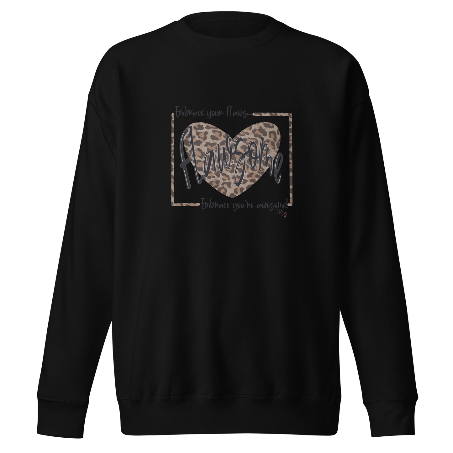 Flawsome Leopard Heart Premium Sweatshirt