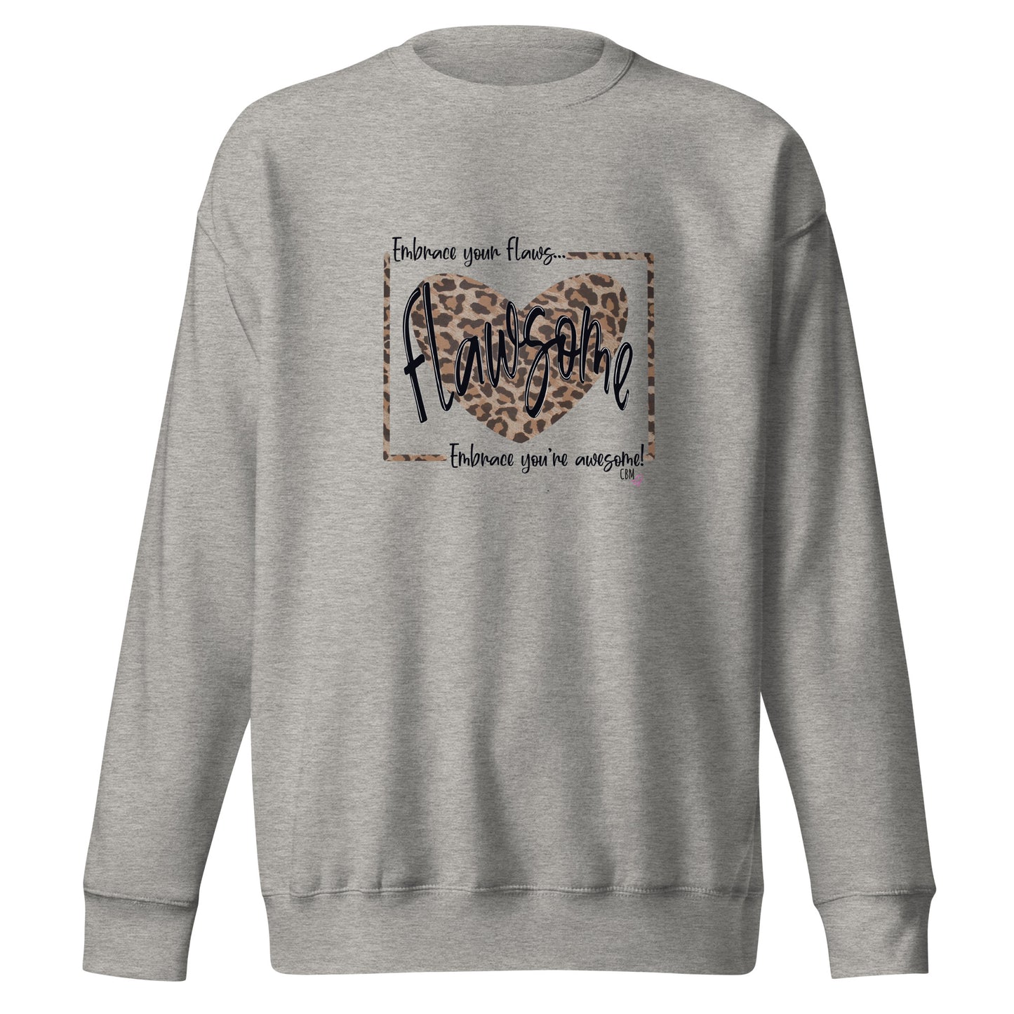 Flawsome Leopard Heart Premium Sweatshirt