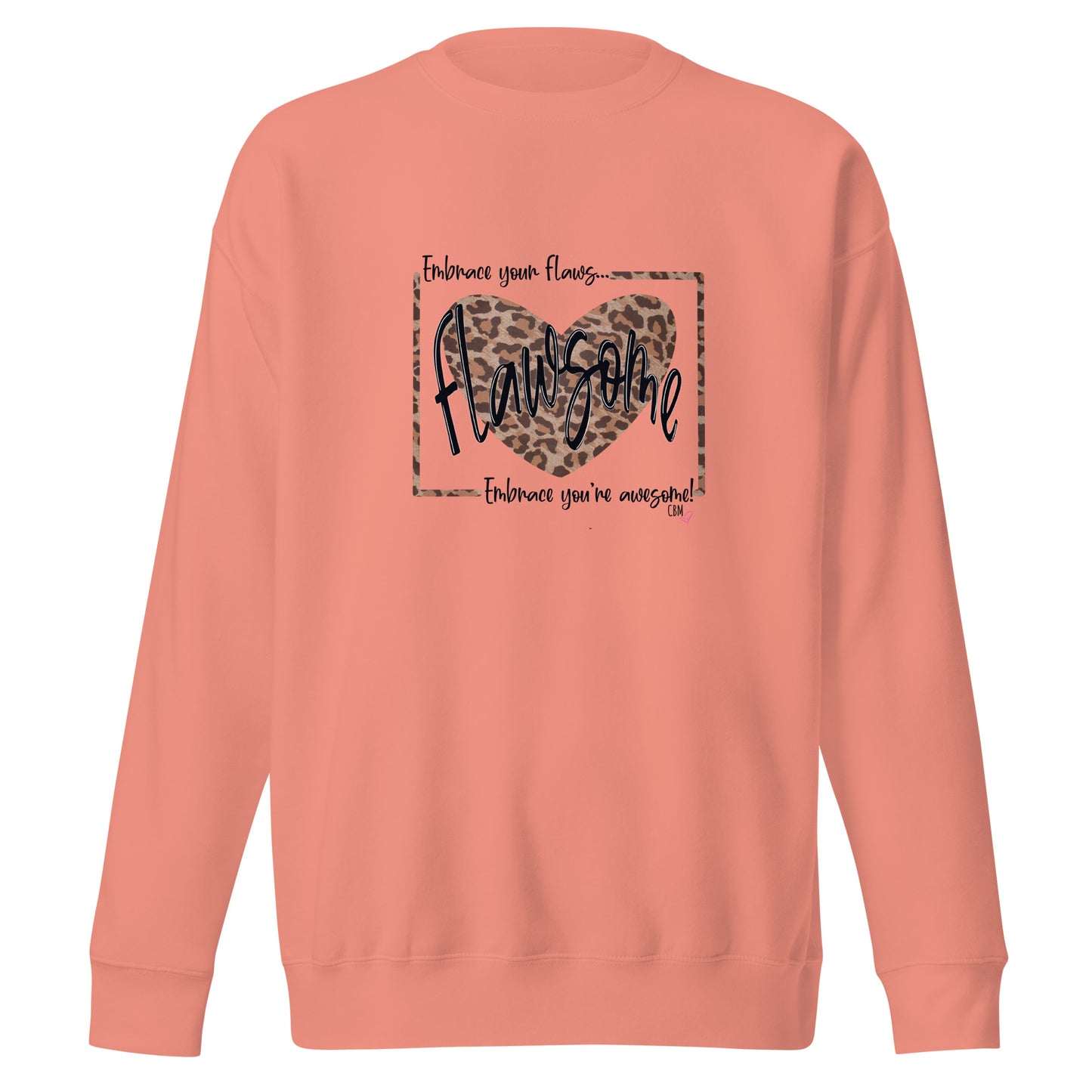 Flawsome Leopard Heart Premium Sweatshirt