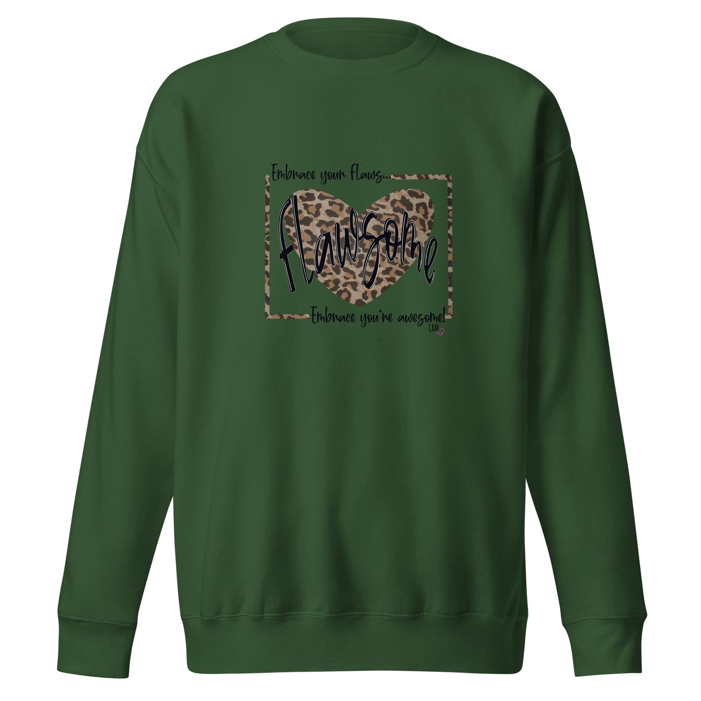 Flawsome Leopard Heart Premium Sweatshirt