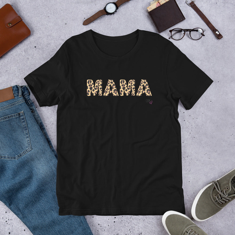 MAMA Leopard Unisex t-shirt